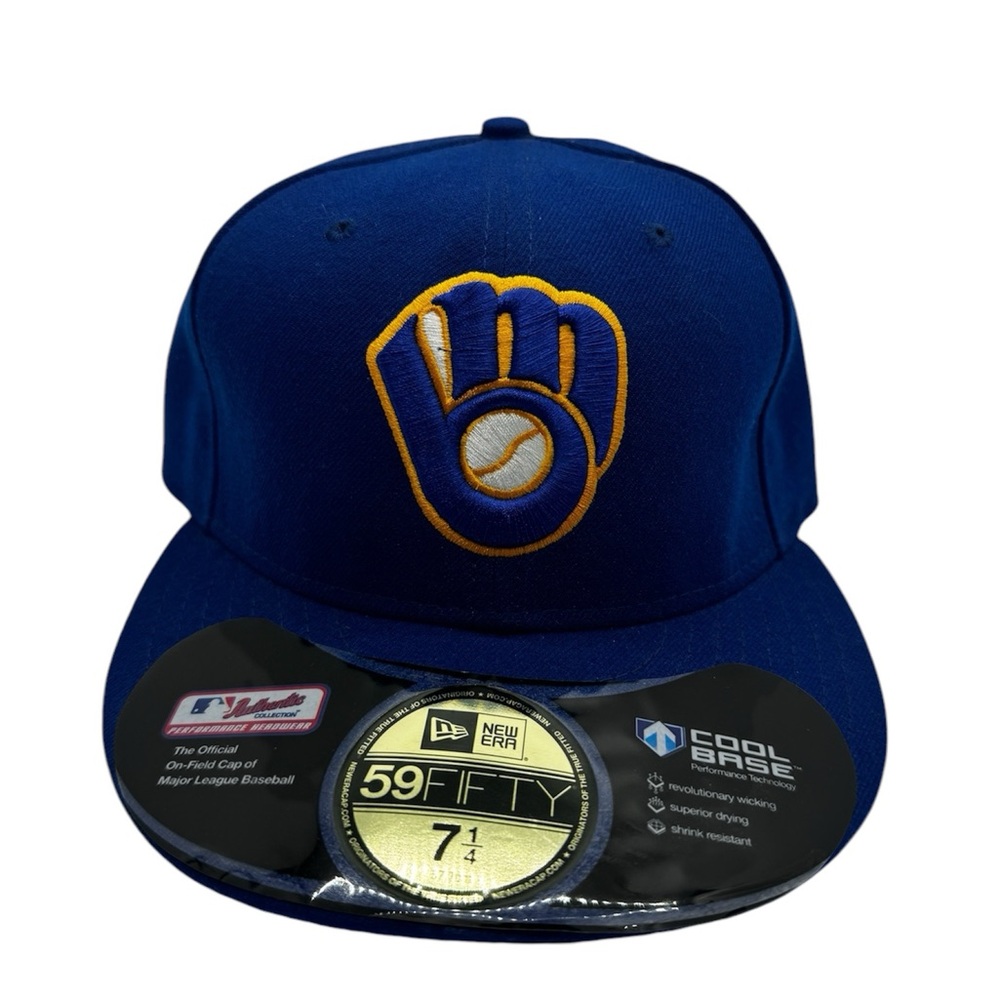 Authentic Milwaukee Brewers New Era 59 Fifty Fitted hat cap 🧢 💙